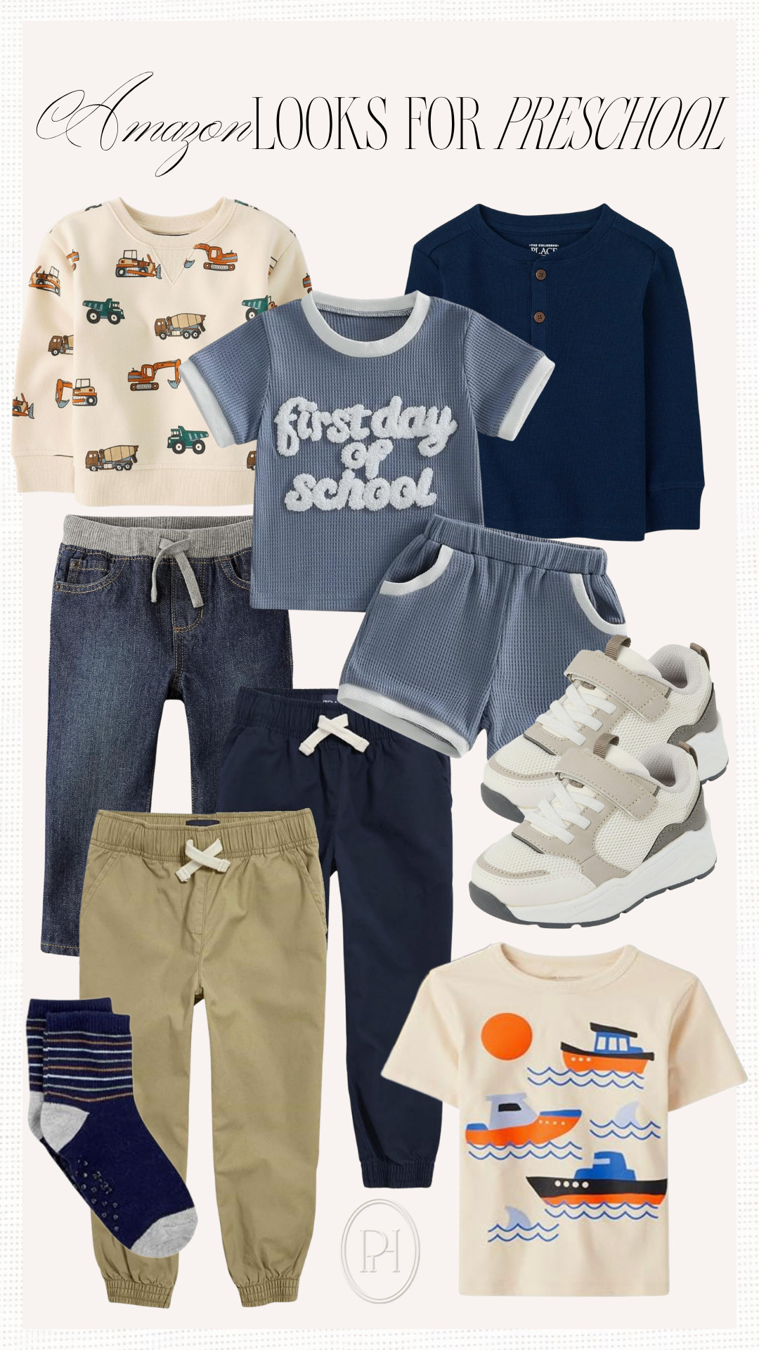 Toddler style finds for the preschool bound boys this fall!

Amazon clothes, kids clothes, toddler clothes, boys clothes, boys sweatshirt, blue shirt, boys pants, boys shoes, toddler shoes, toddler sneakers, toddler t-shirts, toddler socks, toddler pants, back to school 

 #LTKmomlife #LTKSeasonal #LTKKids