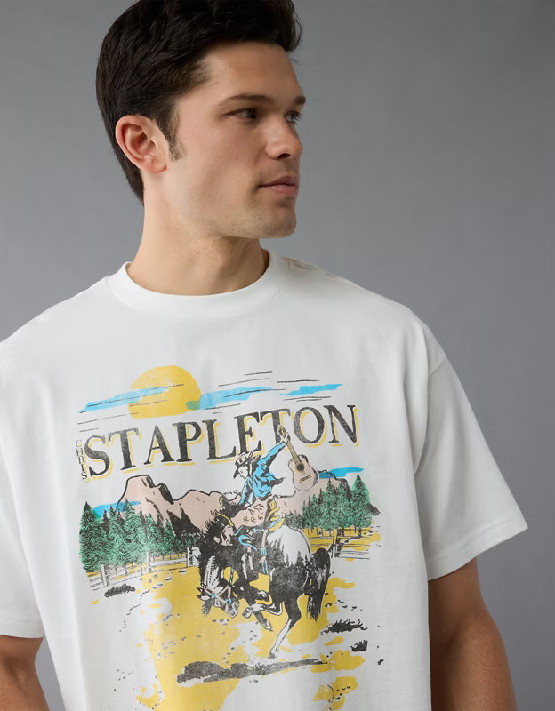 AE Boxy Chris Stapleton Graphic T-Shirt | American Eagle Outfitters (US & CA)