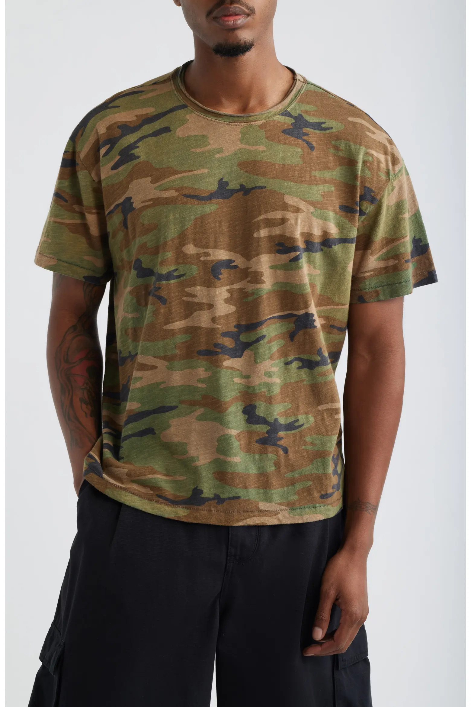 Elwood Slub Print Cotton Crewneck T-Shirt (Men) | Nordstrom | Nordstrom