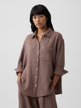 Oversized Shirt in Gauze | Gap Factory