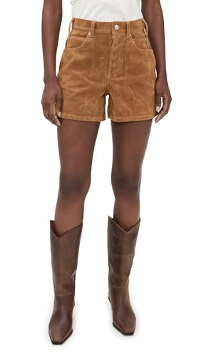 Free People Women's Tippi Faux Suede Shorts, Dark Honey, 28 | Amazon (US)