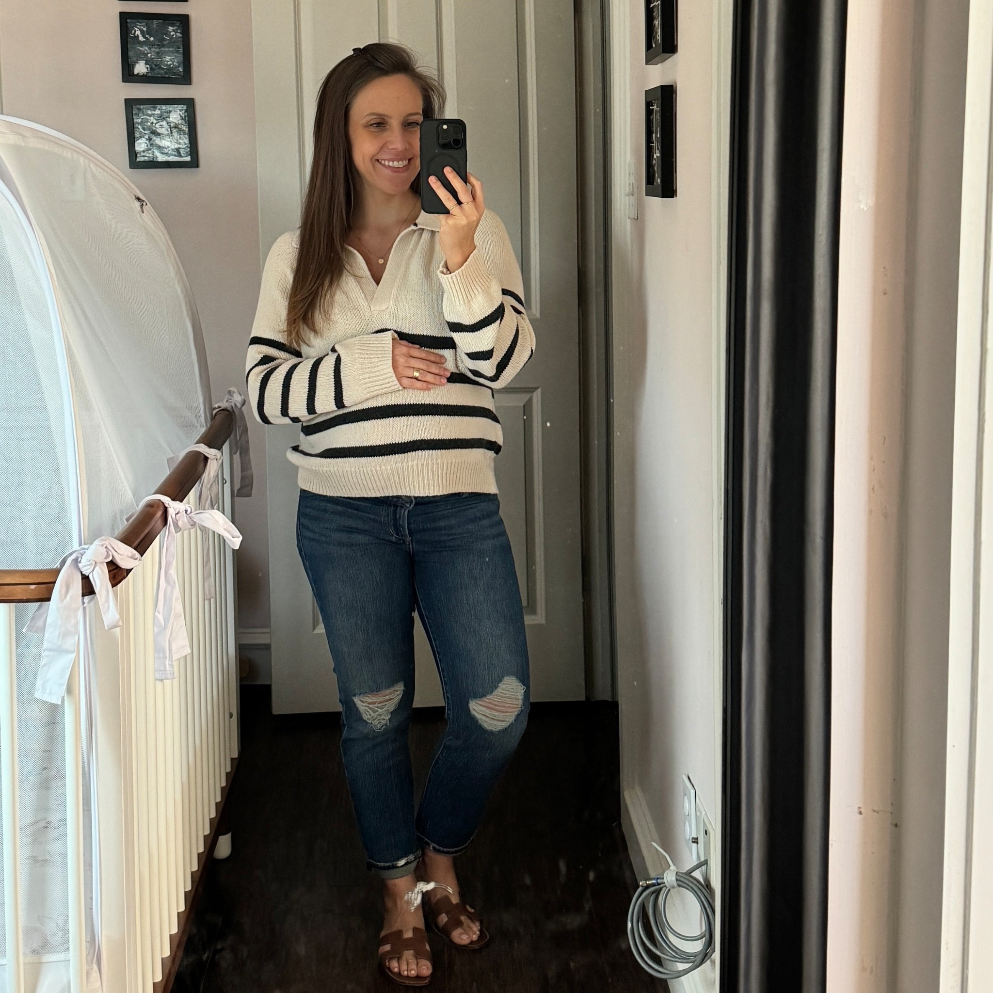 Oversized sweaters for the bump win! Wearing a size M. Sized up here for the bump  

#LTKootd #LTKBump #LTKPetite