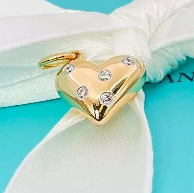 Tiffany & Co 18K & PT950 Diamond Etoile Heart Charm/Pendant  | eBay | eBay US