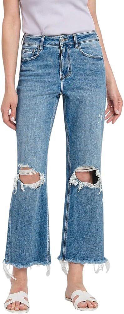 Women's High-Rise Crop Slim Wide Leg Jeans in Rosemead | Amazon (US)