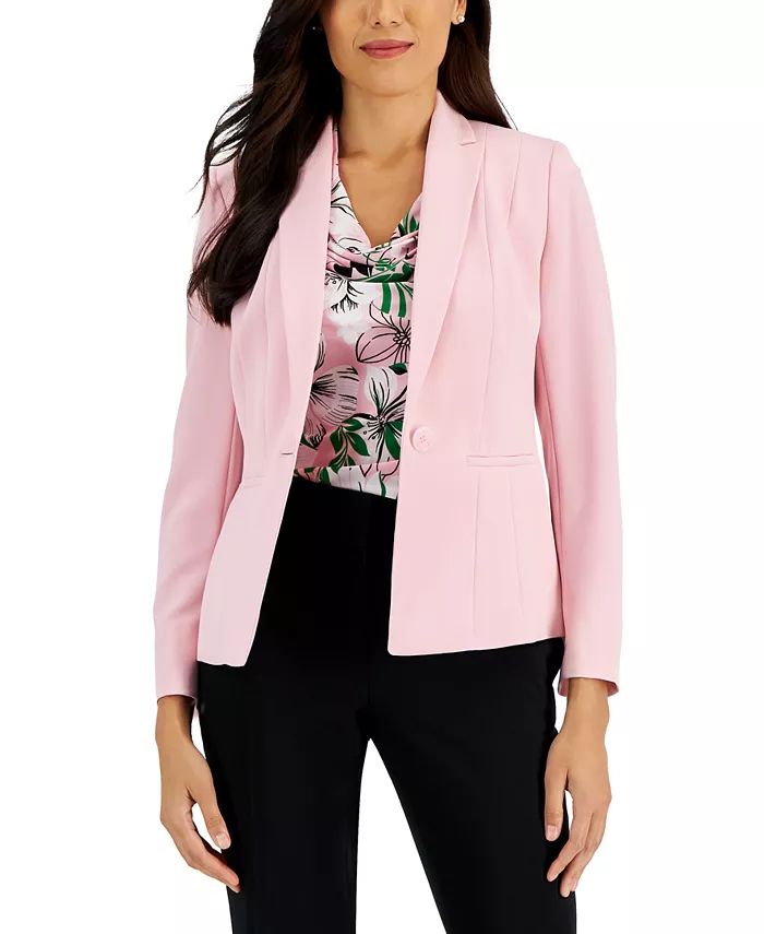 Crepe One-Button Blazer | Macys (US)