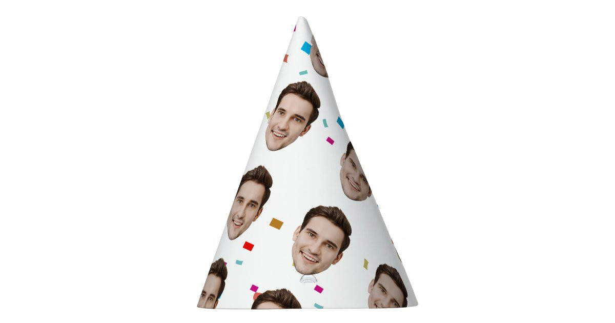 Custom Face 20th 30th 40th 50th 60th 70th Birthday Party Hat | Zazzle | Zazzle