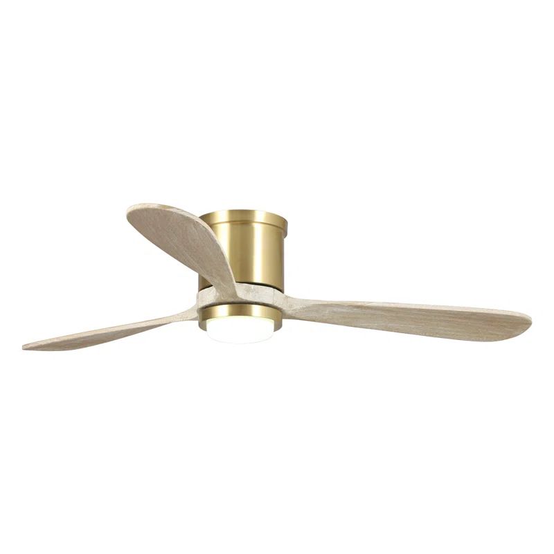 Katya 52'' 3 - Blade LED Standard Ceiling Fan with Remote Control and Light Kit Included | Wayfair Professional