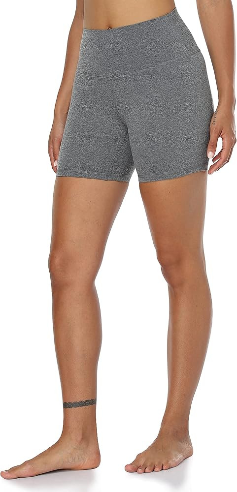YUNOGA Women's High Waisted Yoga Shorts - 6"/ 8" Workout Athletic Biker Shorts | Amazon (US)
