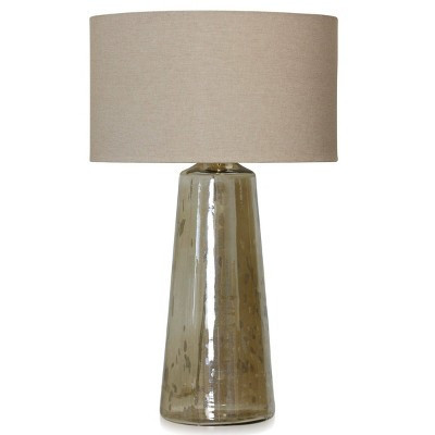Aged Gold Luster Glass Base Table Lamp - StyleCraft: Modern Linen Shade, UL Listed, No Assembly Required | Target