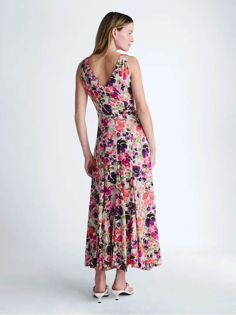 Scoop Women's and Women's Plus Maxi Godet Dress, Sizes 0-26W | Walmart (US)