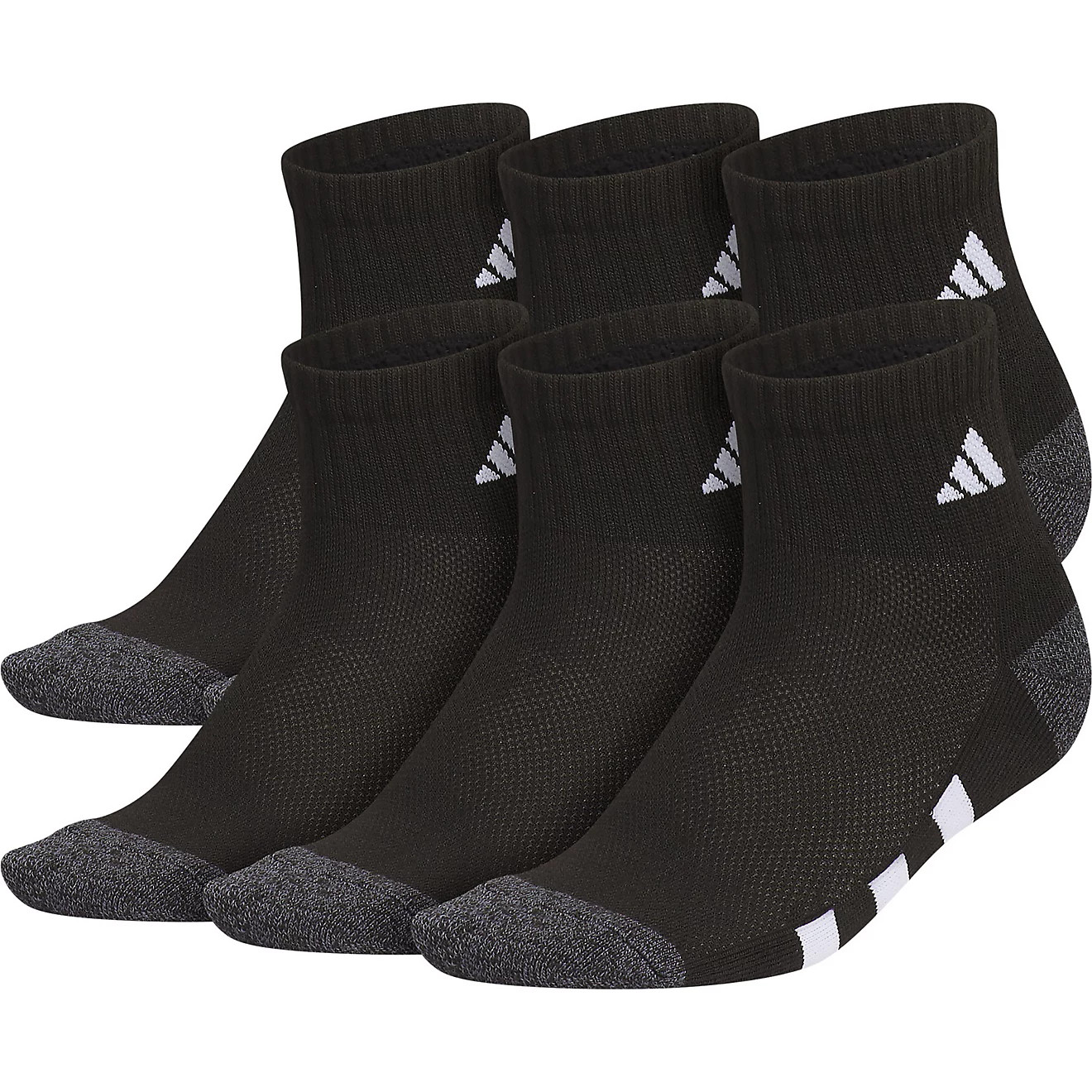 adidas Youth Cushioned Quarter Socks 6 Pack | Academy Sports + Outdoors