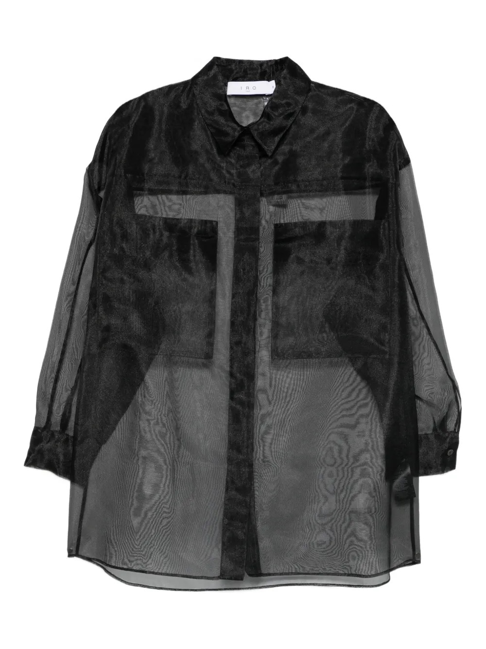 IRO Sheer Panelled Shirt | Black | FARFETCH | Farfetch Global
