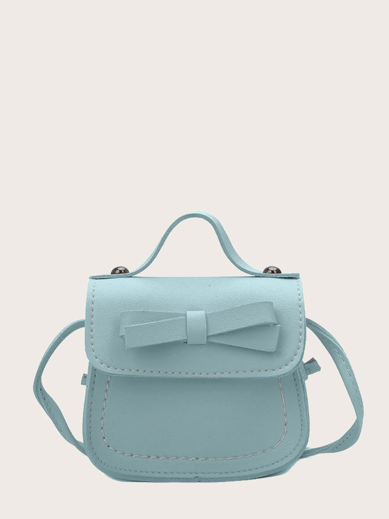 Mini Girls Bow Decor Flap Saddle Bag | SHEIN