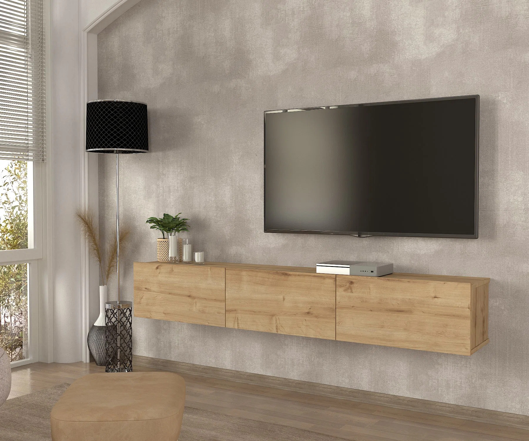 Gloriann 70.87'' W Floating TV Stand Storage Credenza | Wayfair North America