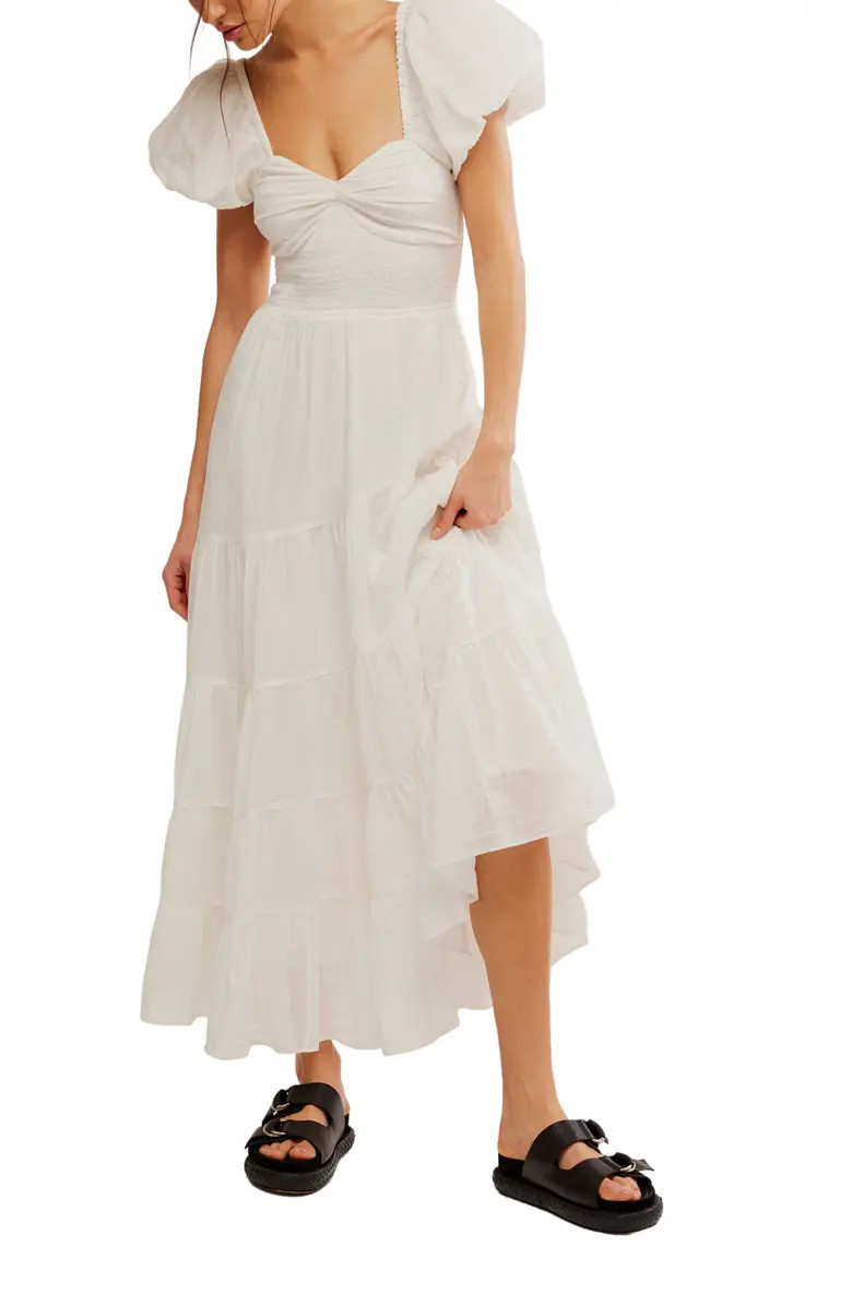 Sundrenched Smocked Puff Sleeve Maxi Dress | Nordstrom