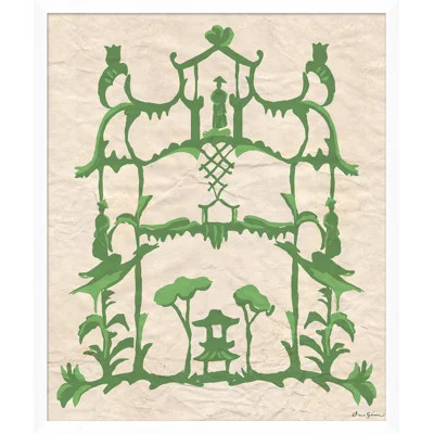 'Folly in Green' by Dana Gibson - Unframe Painting Print on Paper | Wayfair North America