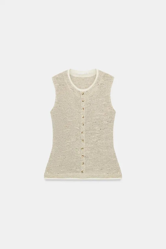 BUTTONED WAISTCOAT TOP | Zara UK