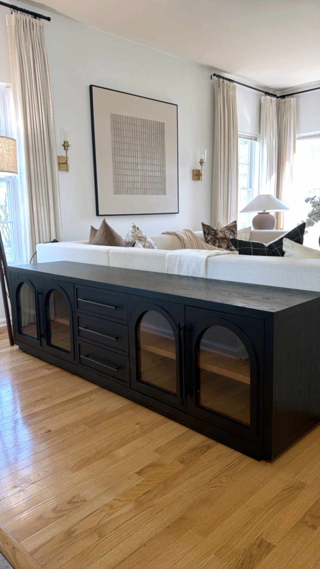 Just what my living room needed for storage and aesthetic. This gorgeous black oak media console it’s part of the Spring Sale
#sideboard #blackoak #mediaconsole #livingroominspo #mediaconsole #tvstand

#LTKSaleAlert #LTKHome