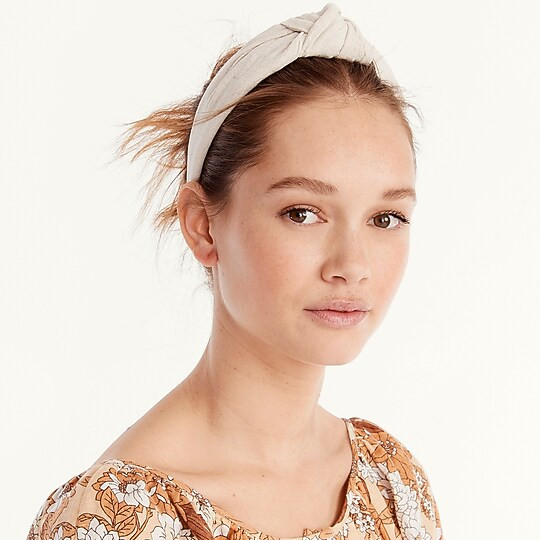 Linen large knot headband | J. Crew US
