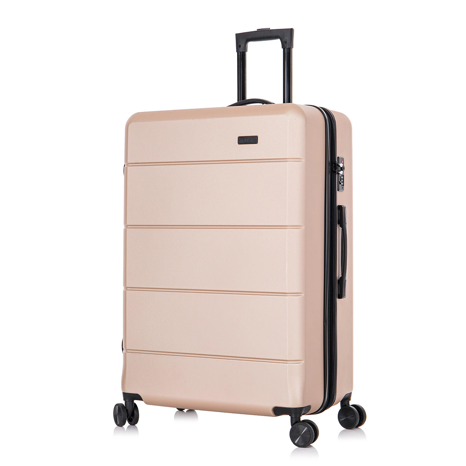 InUSA 20.47 x 12.2 x 31.1 CHAMPAGNE Polycarbonate Hardshell Suitcase in Pink | IUELY00L-CHA | Lowe's