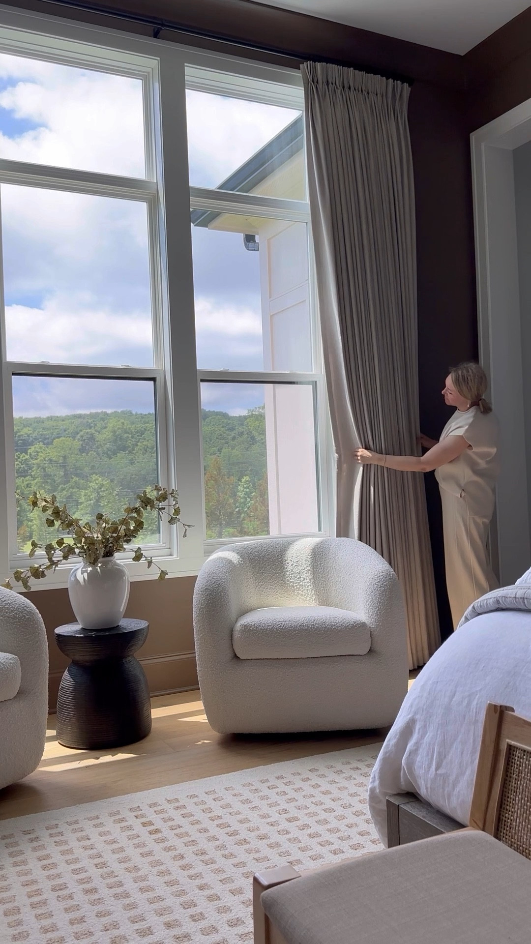 The BEST customizable curtains from Curtarra! Use Code KM10 for discount. 
I used color No. 576 “Blanche Pale Khaki” with a triple pleat and white lining. The quality of the fabric, the pleating, and craftsmanship are unmatched. So easy to order and hang. 


#LTKSaleAlert #LTKVideo #LTKHome