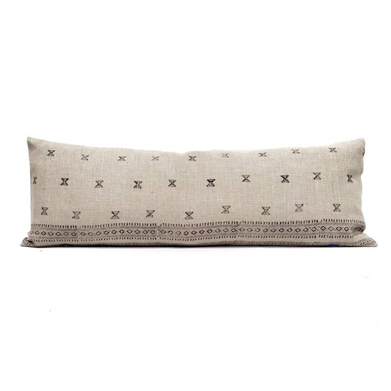 Designer pillow cover 1335 black block print on | Etsy | Etsy (US)