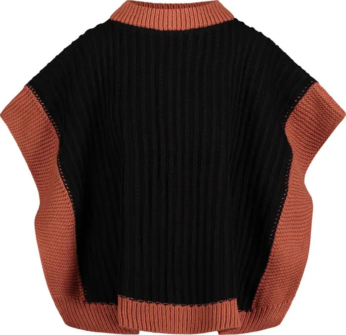 Colorblock Rib Poncho | Nordstrom