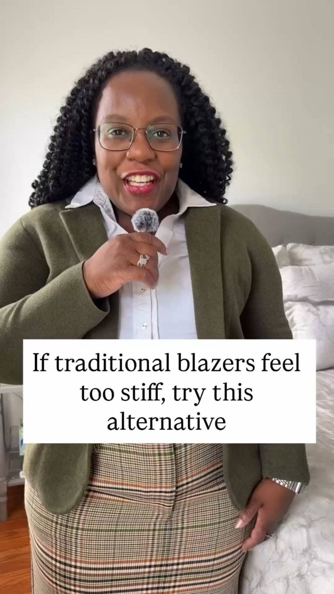 Traditional blazers will always have their place—but if you want a piece that feels a little less rigid and a lot more versatile, let me introduce (or reintroduce) the sweater blazer.

It gives you the polished structure of a blazer with the comfort and ease of knitwear—which means you can dress it up for the office, throw it over denim for elevated casual, or wear it when you want to look put-together without feeling overly formal.

For busy professionals, versatility matters. Your wardrobe should work hard and make getting dressed easier.

This is one of those pieces that does exactly that.

✨ Polished. Comfortable. Effortlessly elevated.

📌 Save this if you’re building a smarter, more versatile wardrobe.

#sweaterblazer #midsizestyleinspo #capsulewardrobes #elevatedstyles #styleover40

#LTKPetite #LTKMidsize #LTKPlusSize