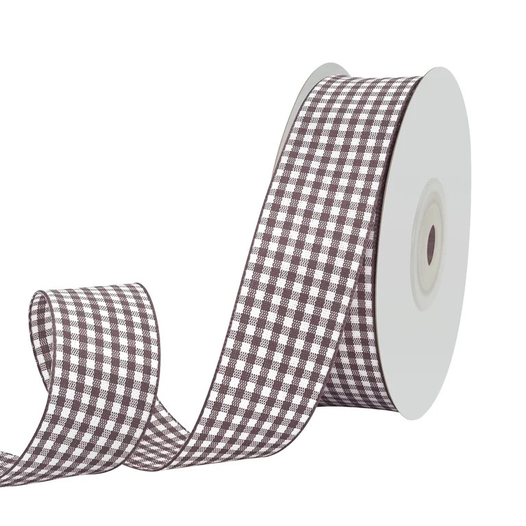 Coffee Gingham Ribbon Checkered Ribbon Plaid Ribbon Picnic Craft Ribbon for Sewing, Gift, DIY Cra... | Walmart (US)