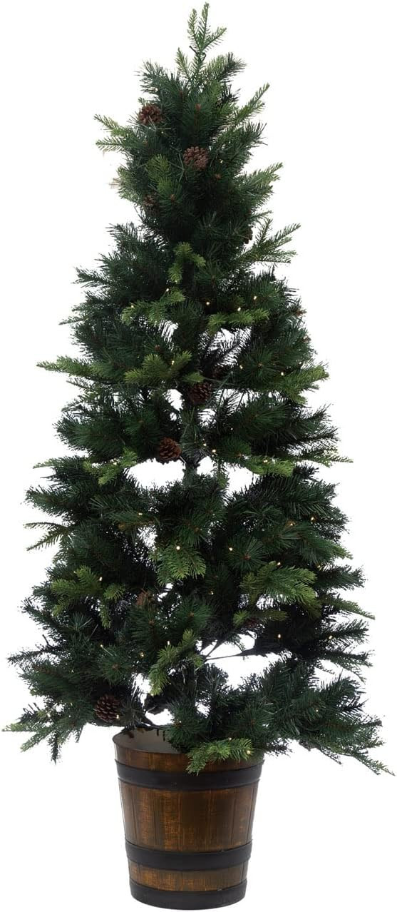 6 in Pre-Lit Faux Pine Tree | Amazon (US)