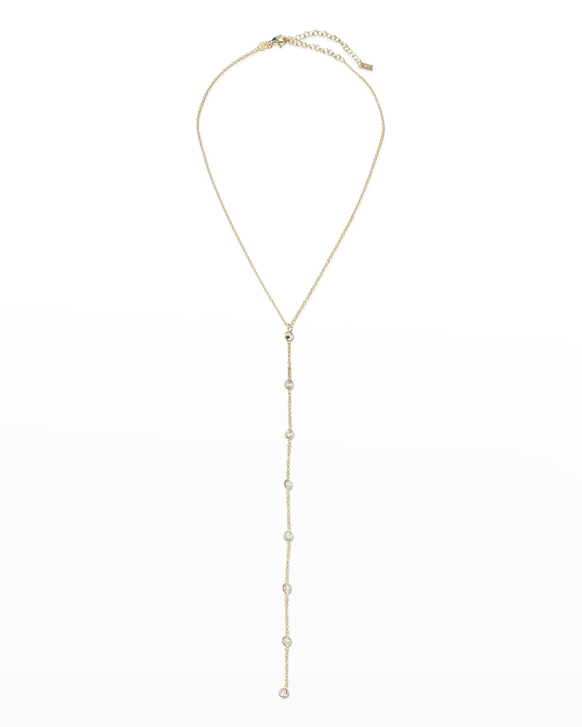 Cubic Zirconia Bezel Dangling Lariat | Neiman Marcus