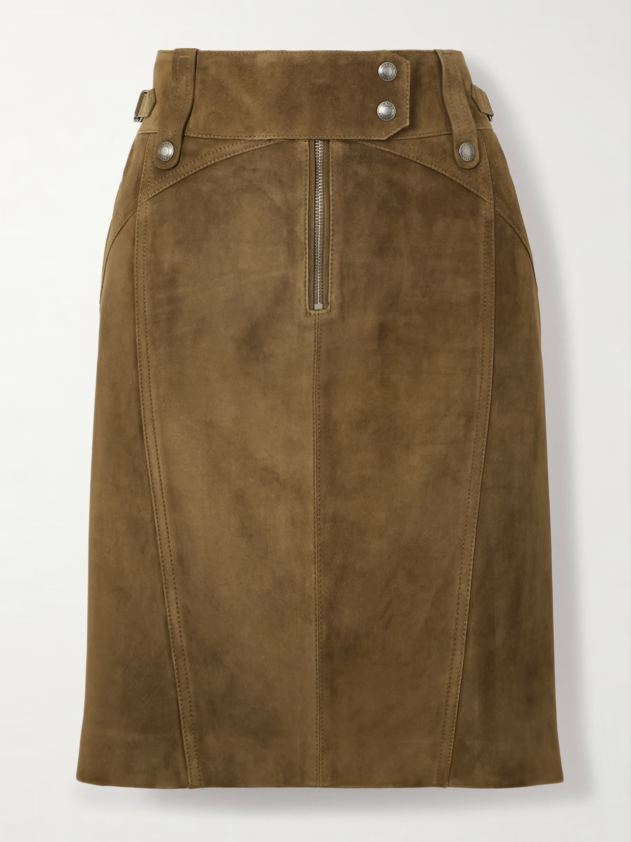 TOM FORD - Belted Suede Skirt - Brown | NET-A-PORTER (US)