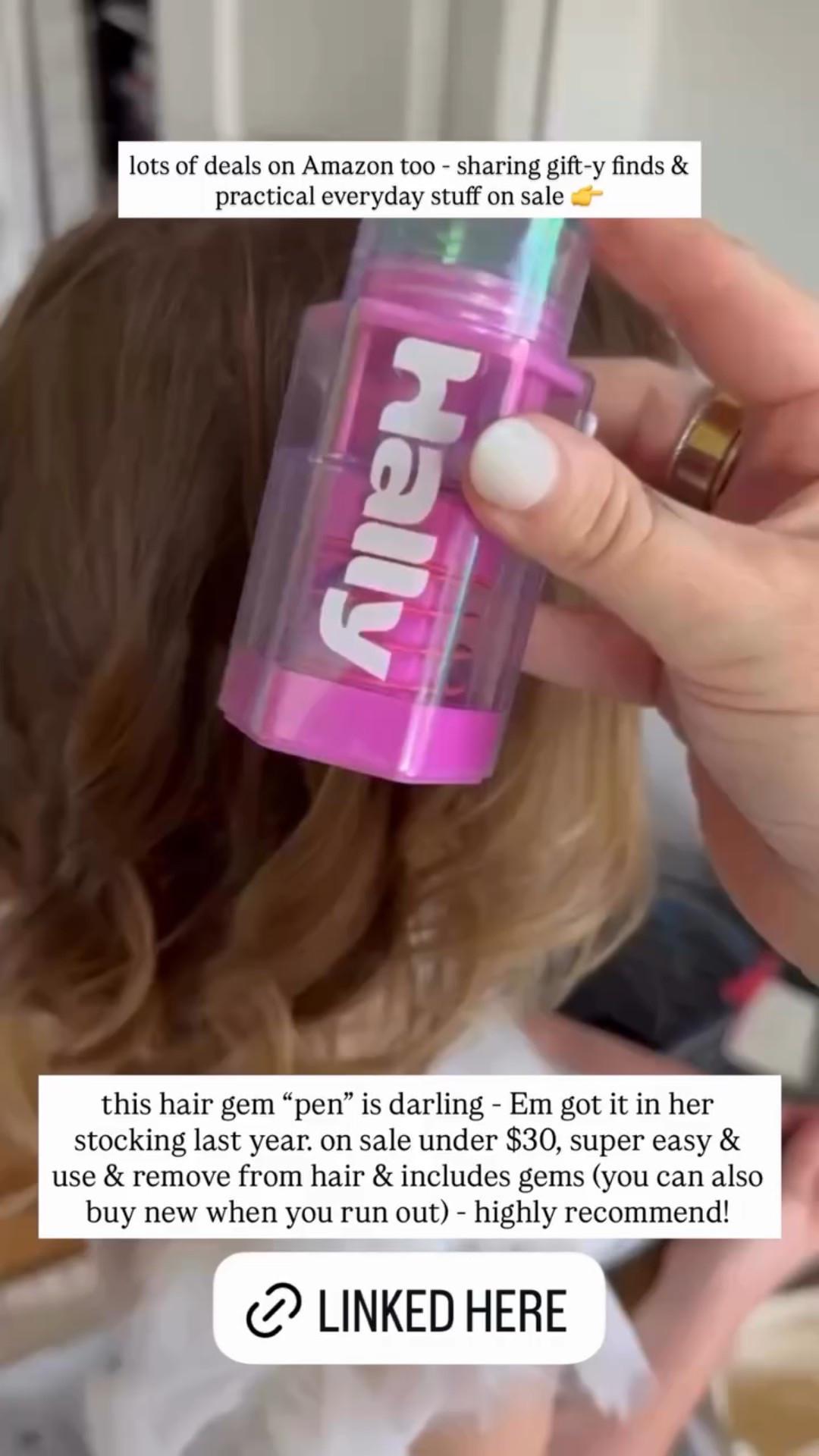 this hair gem “pen” is darling - Em got it in her stocking last year. on sale under $30, super easy & use & remove from hair & includes gems (you can also buy new when you run out) - highly recommend!  lots of deals on Amazon too - sharing gift-y finds & practical everyday stuff on sale 👉

#LTKHoliday #LTKGiftGuide #LTKKids
