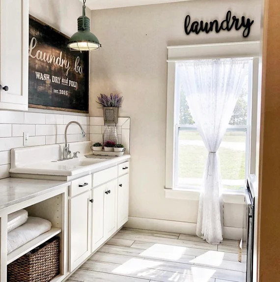 Laundry Co large wood sign, farmhouse wood sign, sign for the laundry room, modern farmhouse sign... | Etsy (US)