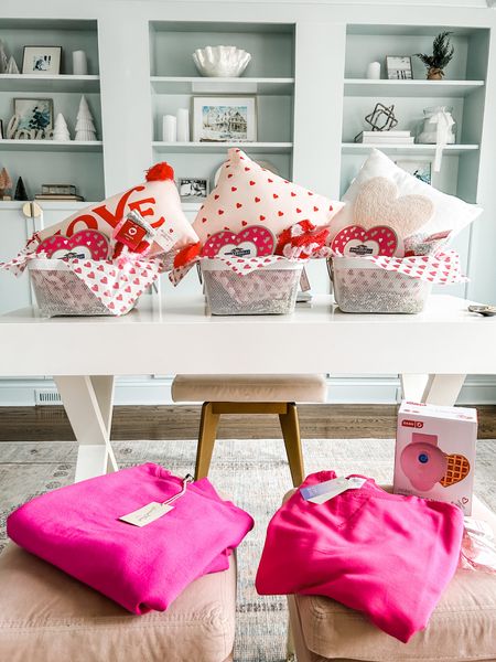 Valentine’s Day Kid’s Gift Baskets, Valentine gifts for teen girls, pink sweatshirt, waffle maker, cozy heart socks, heart pillow, Valentine gift ideas. Target gifts. 

#LTKGiftGuide #LTKunder50 #LTKkids