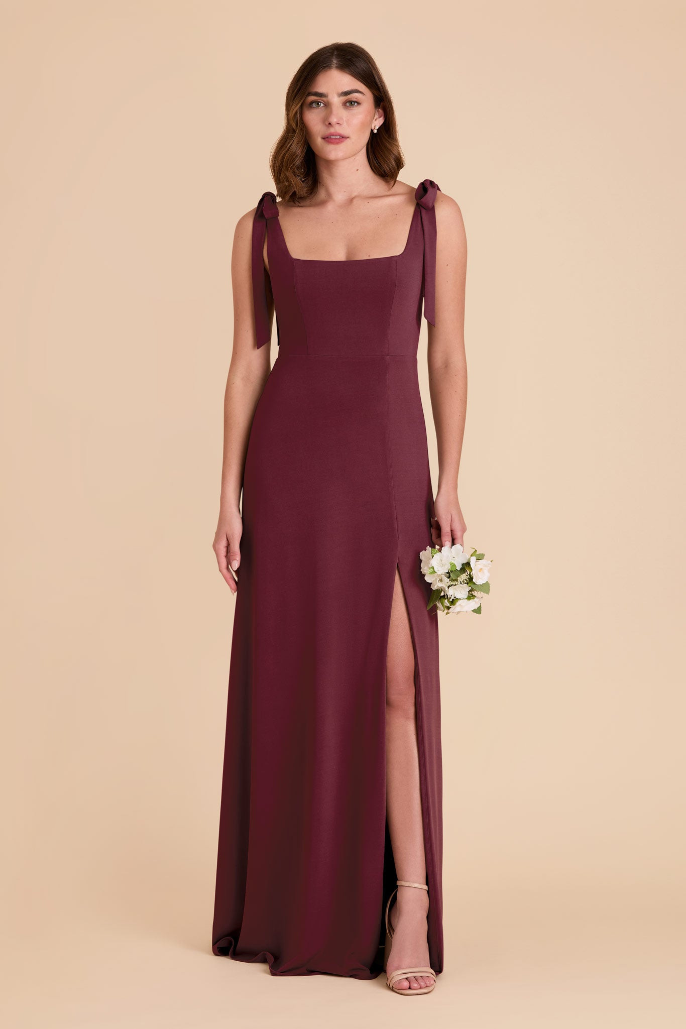 Alex Cabernet Luxe Knit Bridesmaid Dress | Birdy Grey | Birdy Grey