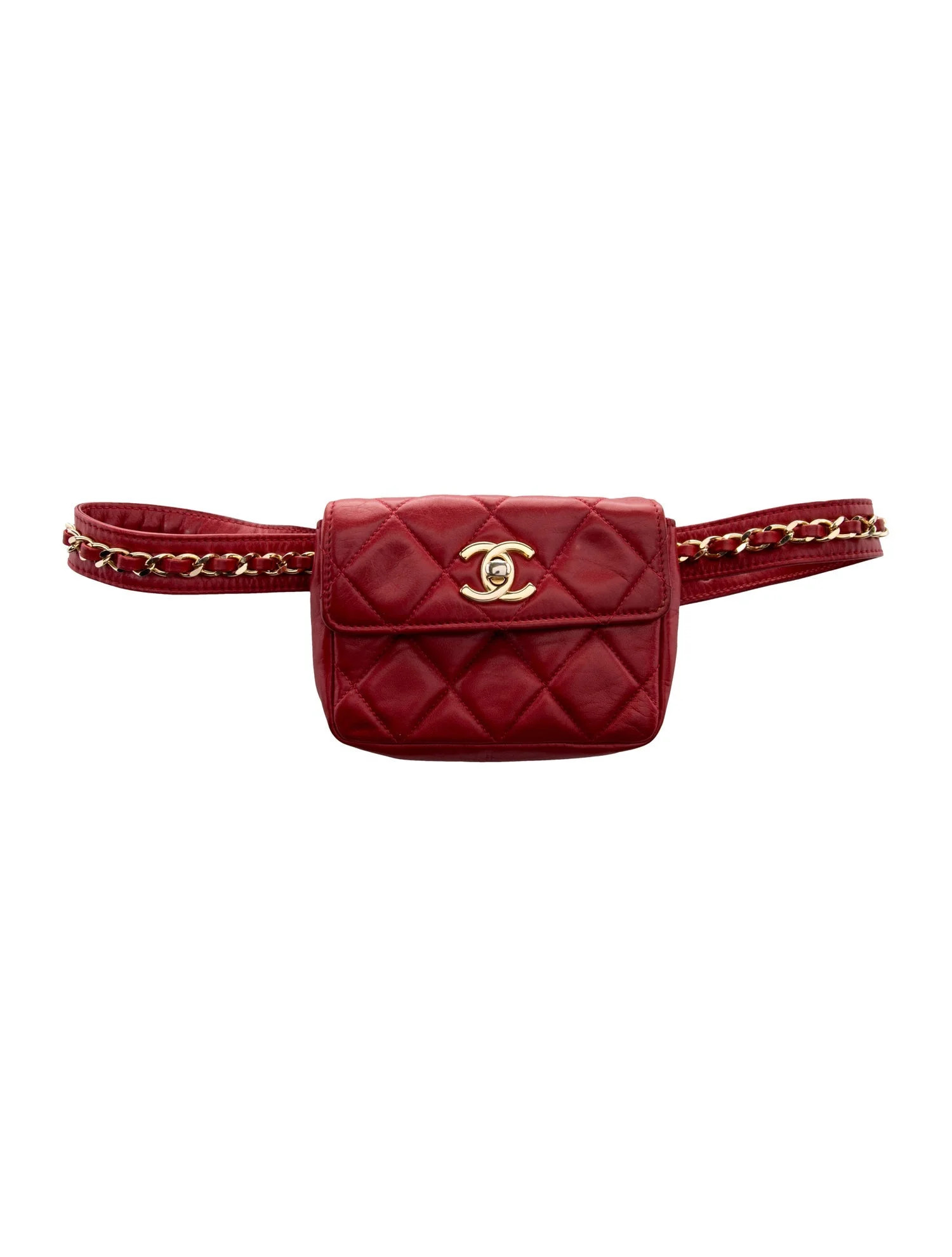 Chanel CC Quilted Waist Bag - Red Waist Bags, Handbags - CHA1425882 | The RealReal | The RealReal