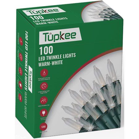 Christmas LED Random Twinkle Lights - 100 LED Warm White Bulbs - 16 of 100 Lights Twinkle - Indoor O | Walmart (US)