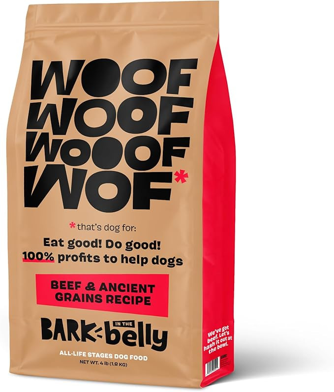 Bark in The Belly Beef & Ancient Grains Recipe Premium Dog Food – 4 lb Bag (1.8 kg) | Amazon (US)