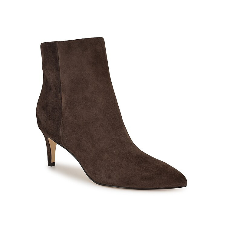 Nine West Sheeba Bootie | Women's | Dark Brown Suede | Size 9.5 | Boots | DSW