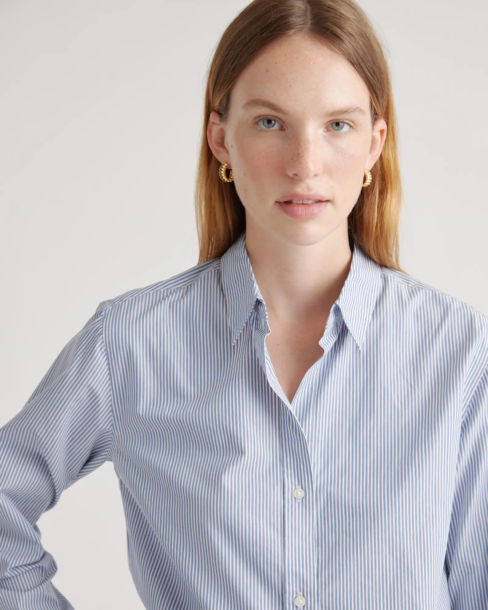 100% Organic Cotton Poplin Long Sleeve Shirt | Quince