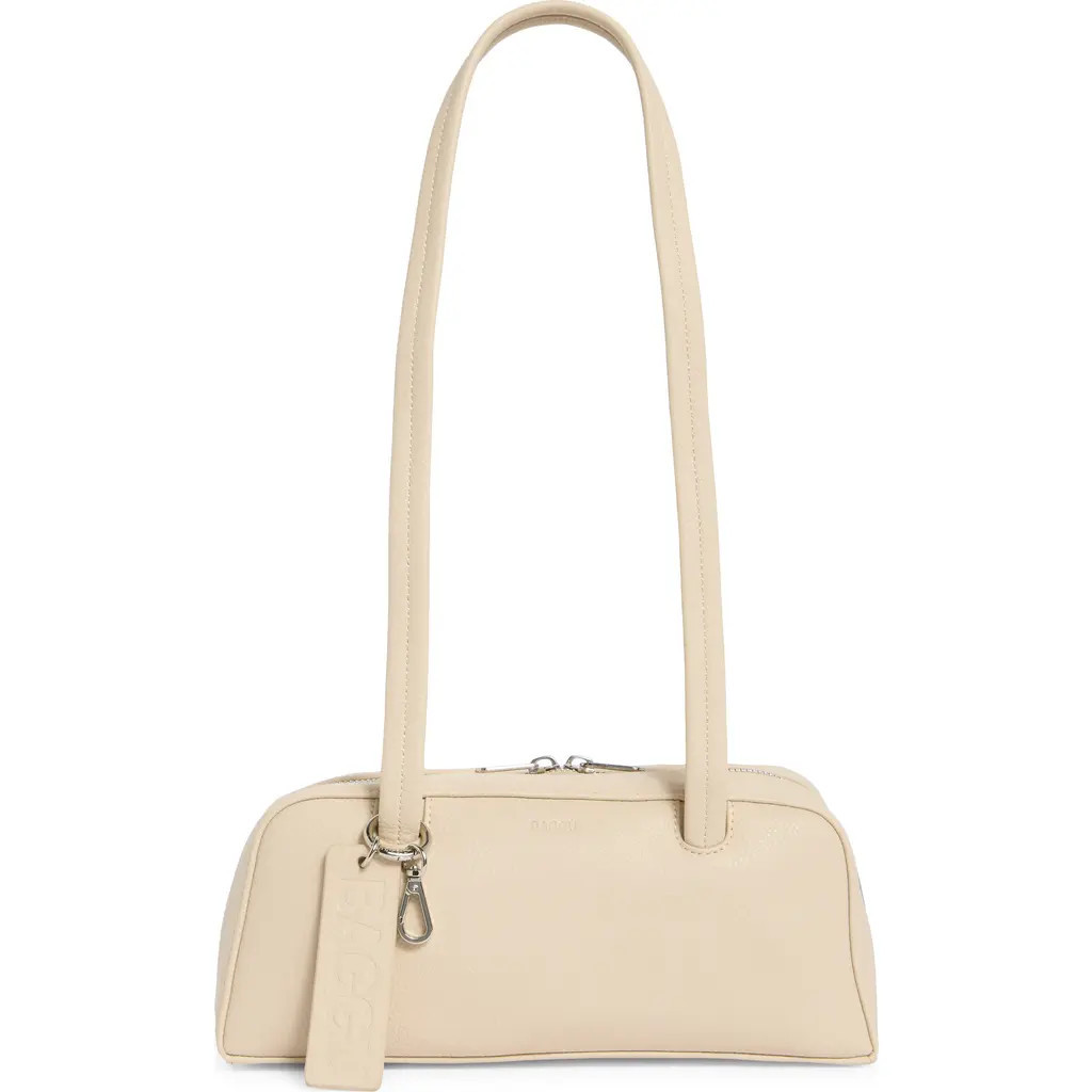Baggu Small Recycled Leather Bowler Shoulder Bag in Stone at Nordstrom Rack | Nordstrom Rack
