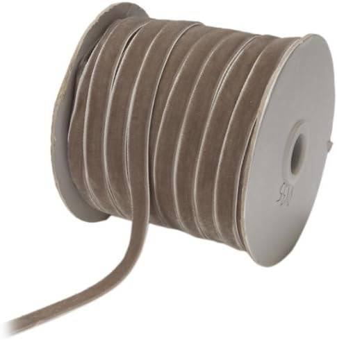 May Arts 3/8-Inch Wide Ribbon, Pewter Velvet | Amazon (US)