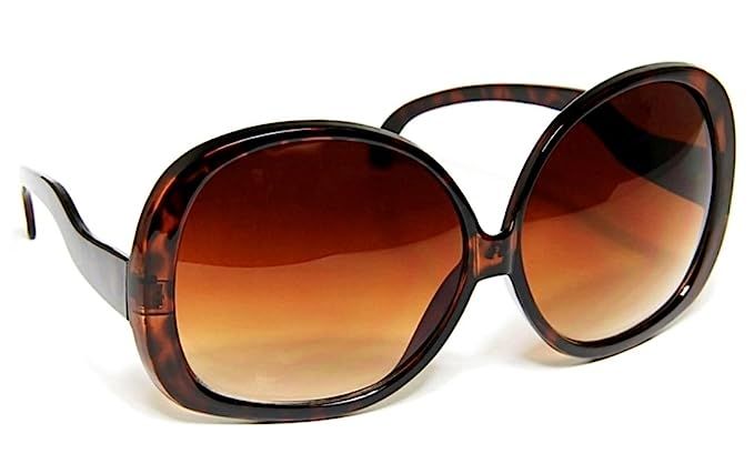 Oversized Brown Gradient Huge Sunglasses Vintage Style Women Glasses | Amazon (US)