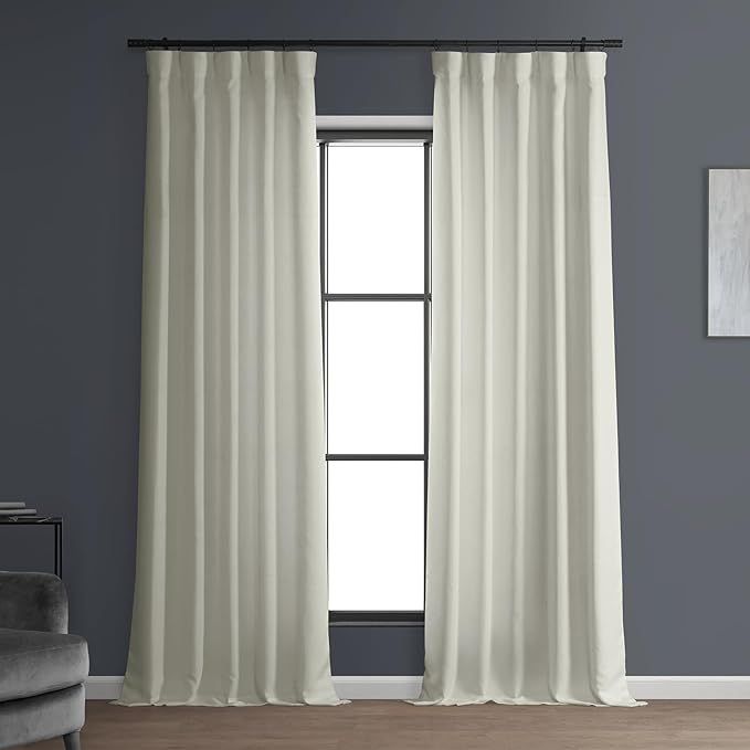 HPD HALF PRICE DRAPES Italian Linen Curtains for Bed Room & Living Room 84 Inches Long Room Darke... | Amazon (US)