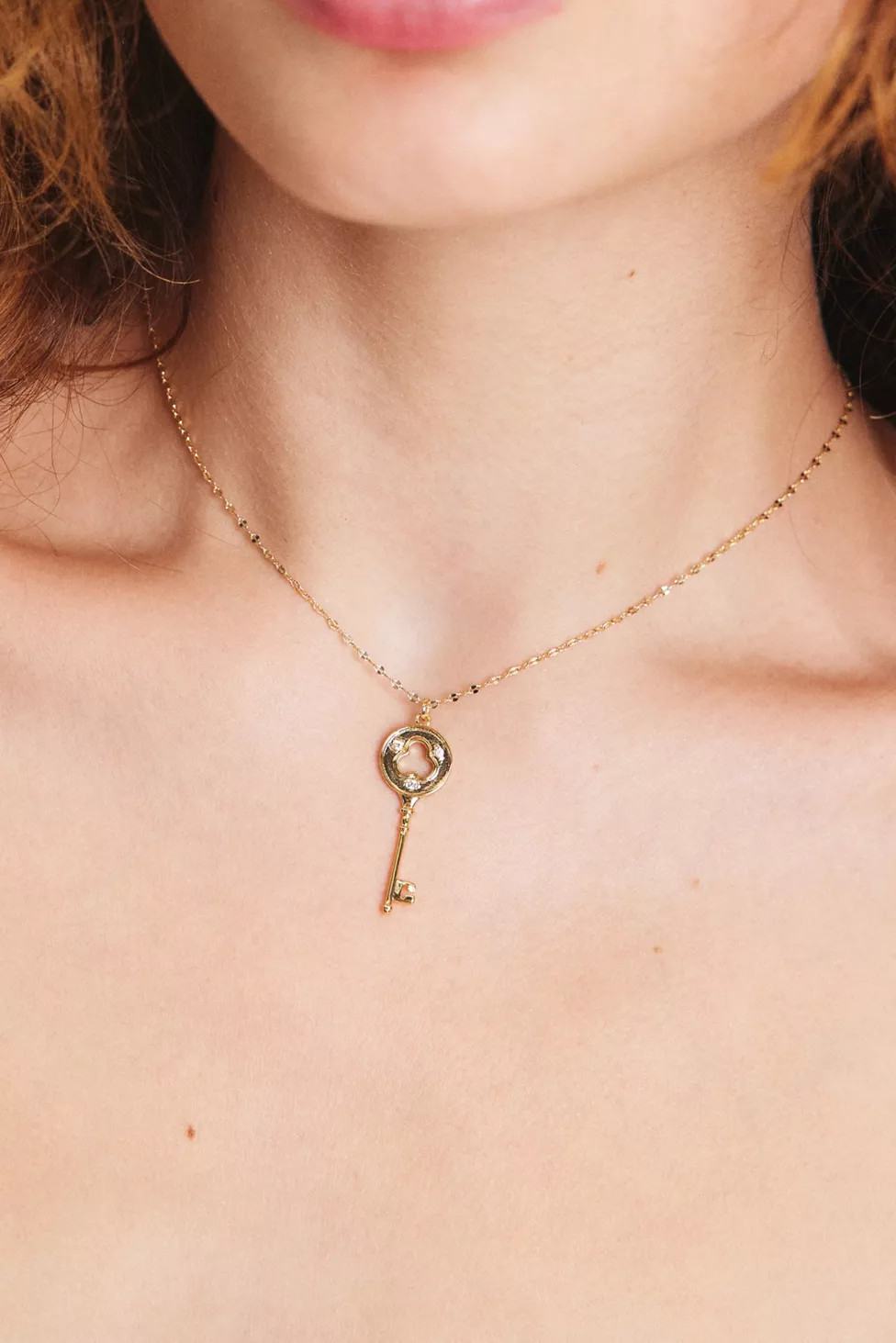 14k Gold Plated Retro Charm Necklace | Urban Outfitters (US and RoW)