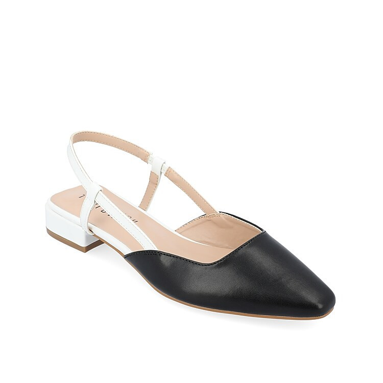 Journee Collection Paislee Flat | Women's | Black | Size 7.5 | Flats | Slingback | DSW