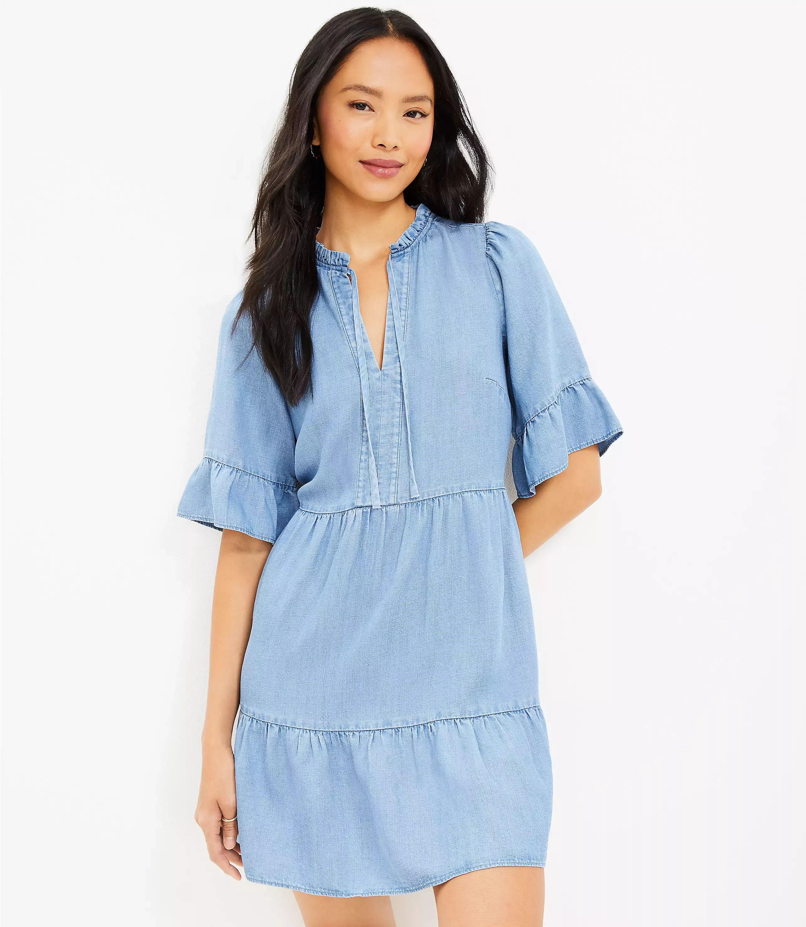 Petite chambray clearance dress