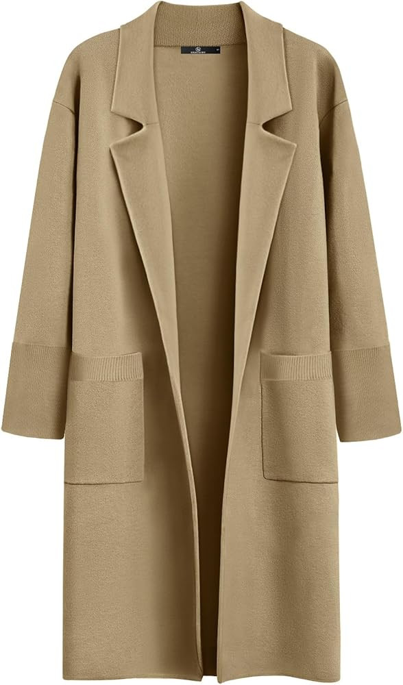 LILLUSORY Women's Long Dressy Cardigan Sweaters Fall Trendy Oversized Coatigan Jackets 2024 Knit ... | Amazon (US)