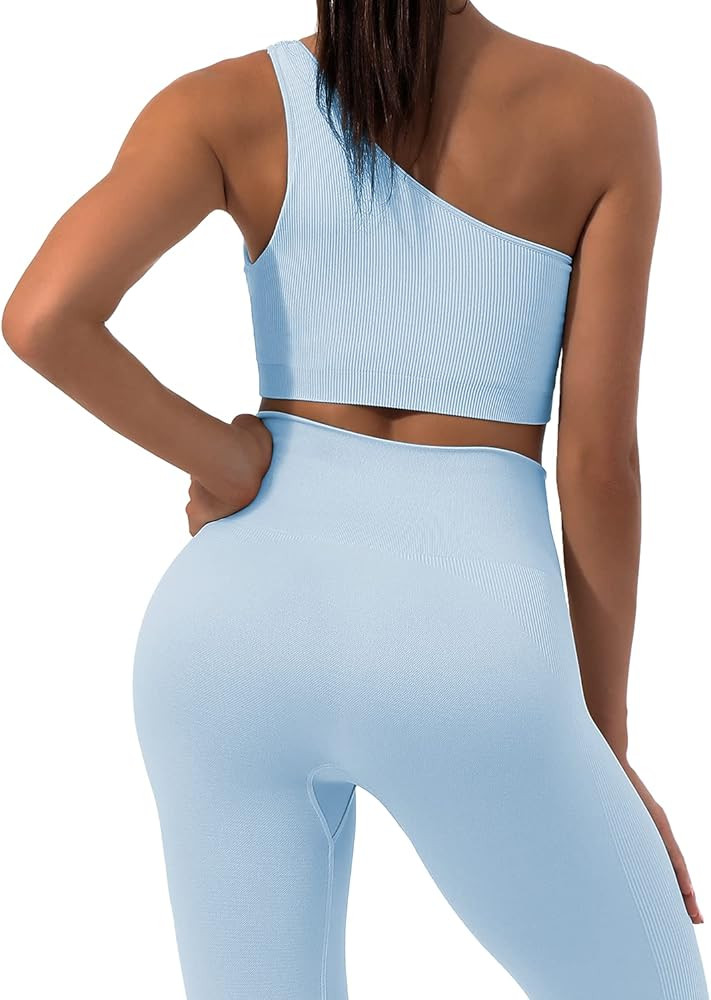 Workout Sets for Women 2 Piece, Sportneer Ribbed Seamless Matching Gym Yoga Set | Amazon (US)